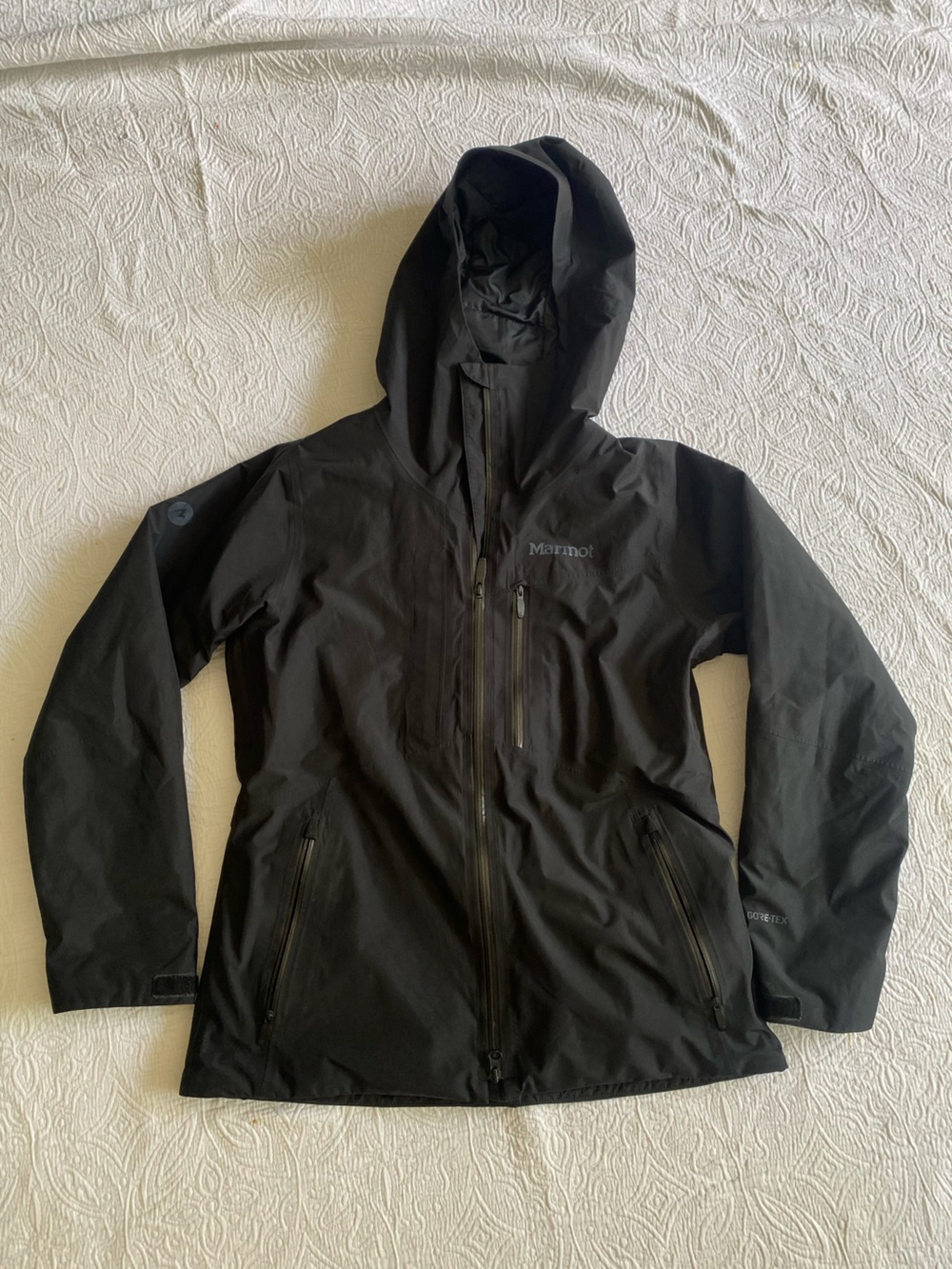 Marmot Black Waterproof Hooded Rain Jacket